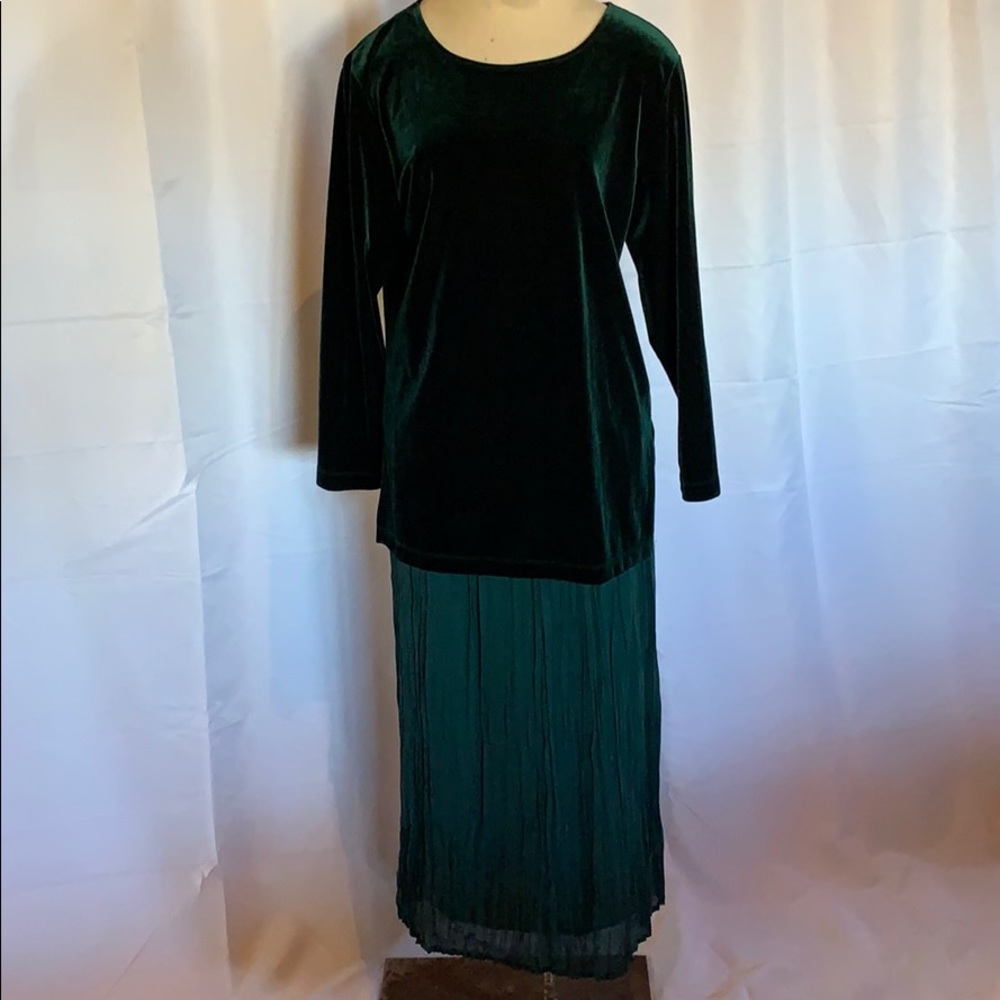 Carole Little Velvet 2 Piece Skirt Set Petite 12